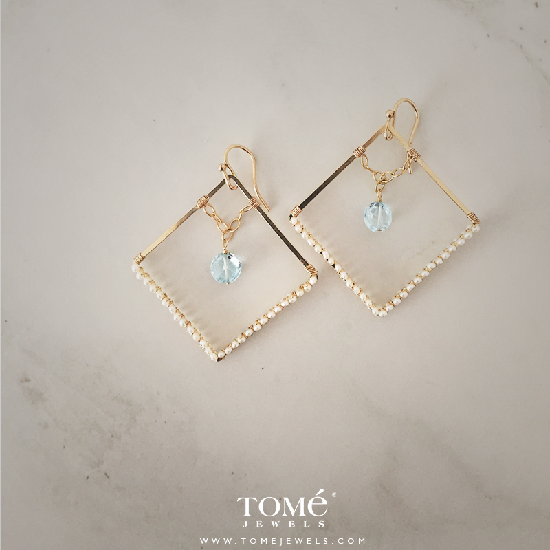 Aretes GF cuadrados - Imagen 2