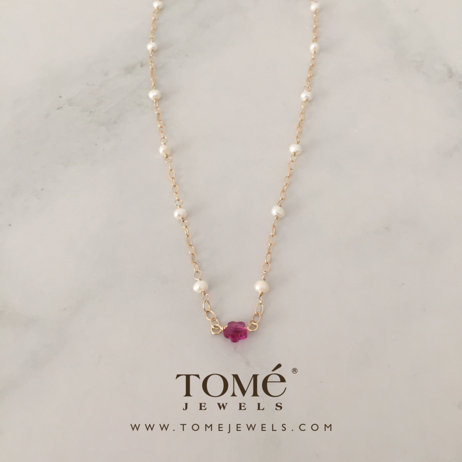 Collar con Flor de Cristal