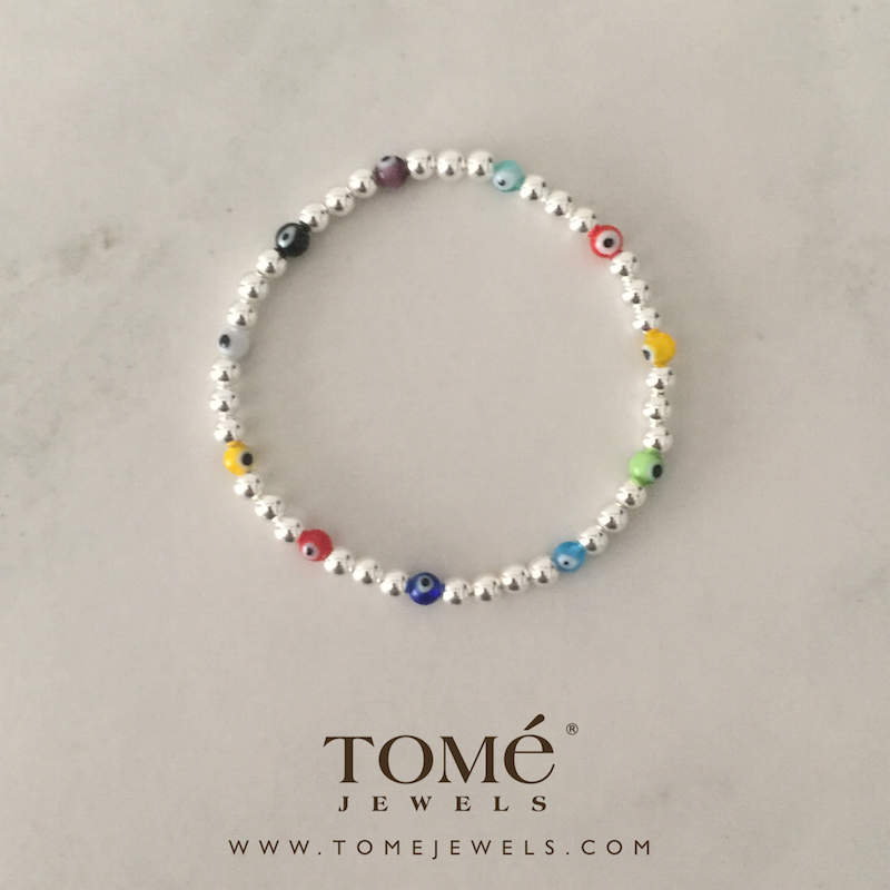 Pulsera SF 4mm con ojitos - Imagen 4