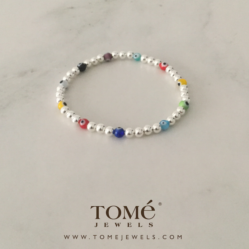 Pulsera SF 4mm con ojitos - Imagen 3