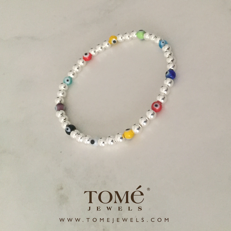 Pulsera SF 4mm con ojitos