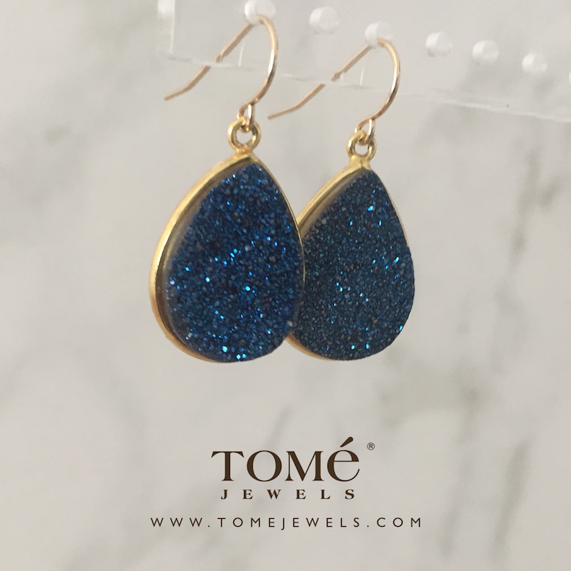 Aretes con gota Druza Azul - Imagen 4