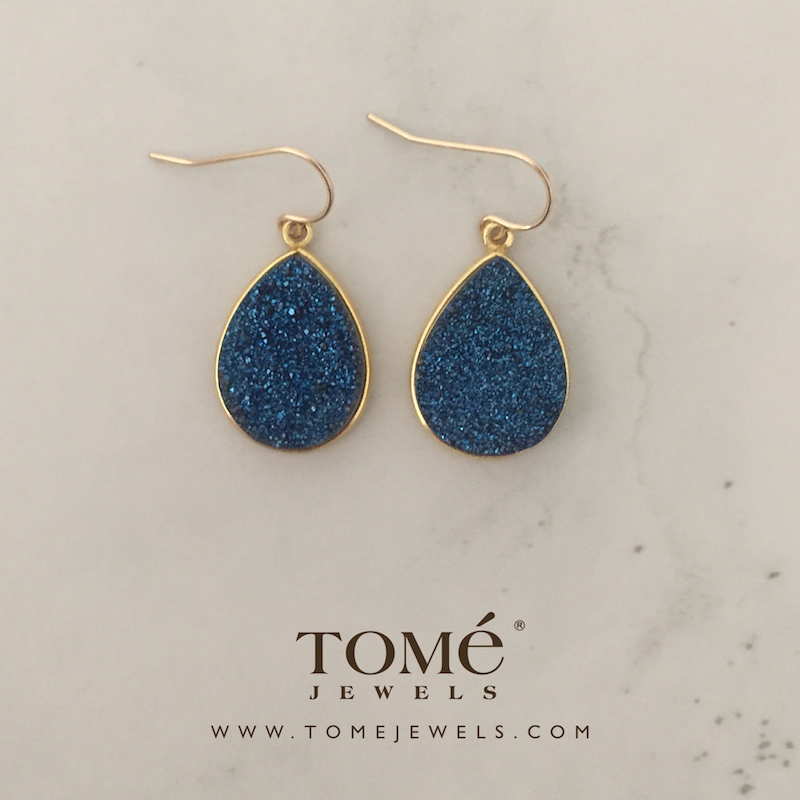 Aretes con gota Druza Azul - Imagen 3