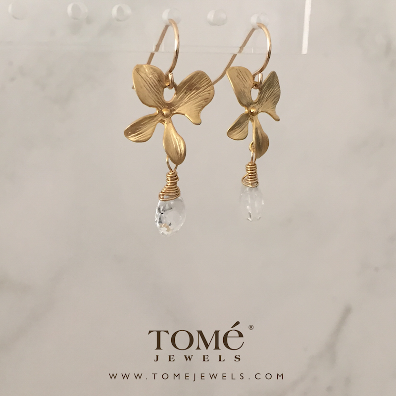 Aretes Orquídea Cuatro Pétalos - Imagen 3