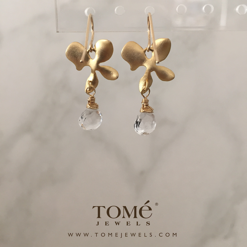 Aretes Orquídea Cuatro Pétalos - Imagen 5