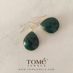 Aretes Gota Esmeralda