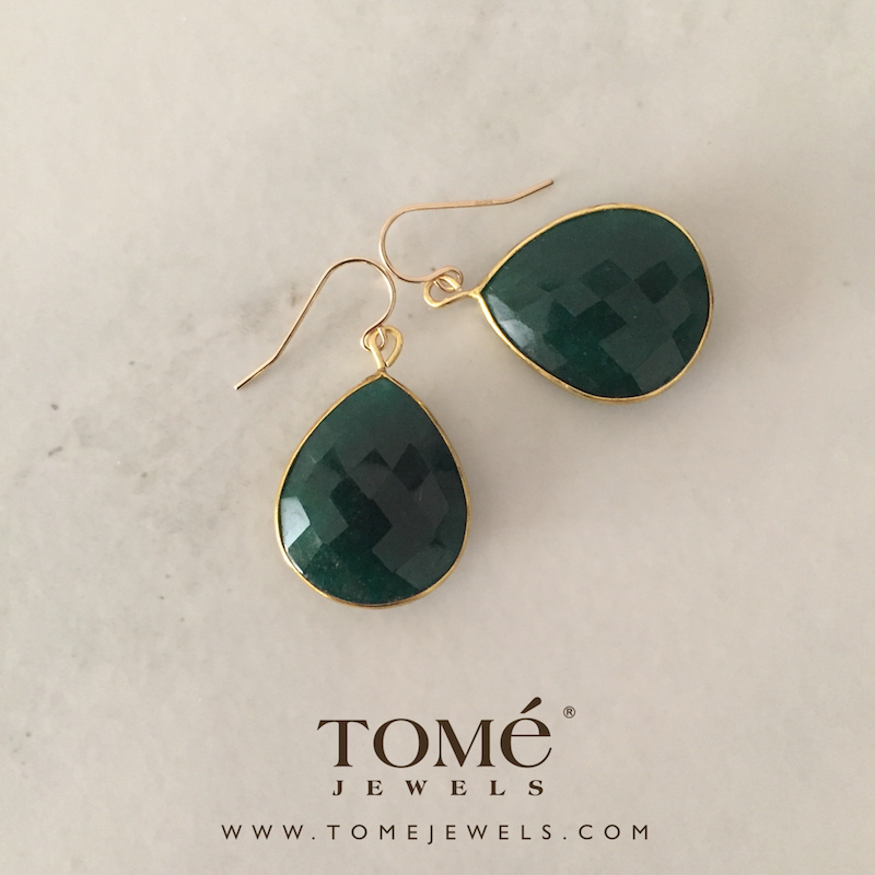Aretes Gota Esmeralda