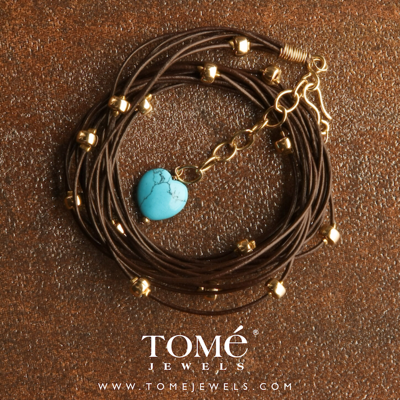 Alternative view of Pulsera Wrap de Piel Tabaco