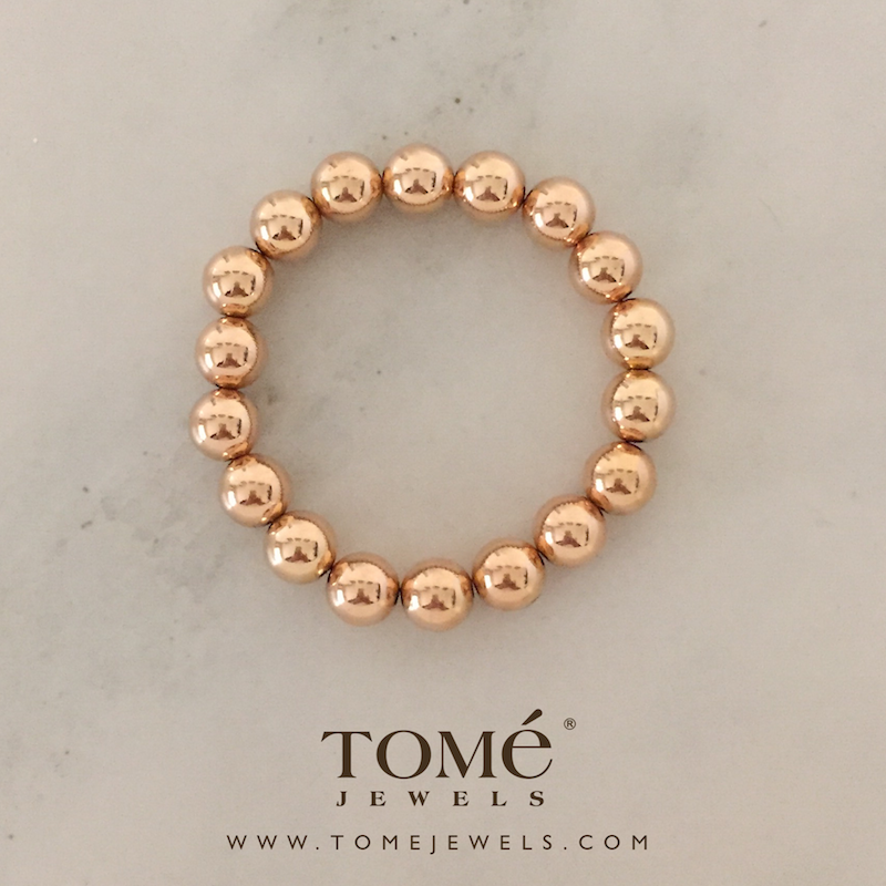 RGF Pulsera Cuentas Rosas 10mm