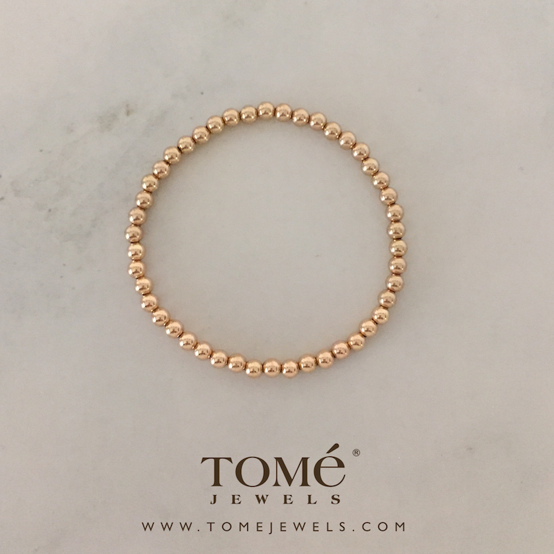 RGF Pulsera Cuentas Rosas 4mm