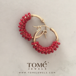 Arracadas Envueltas Coral Rojo