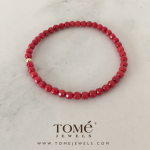 Pulsera Coral Rojo III 4mm