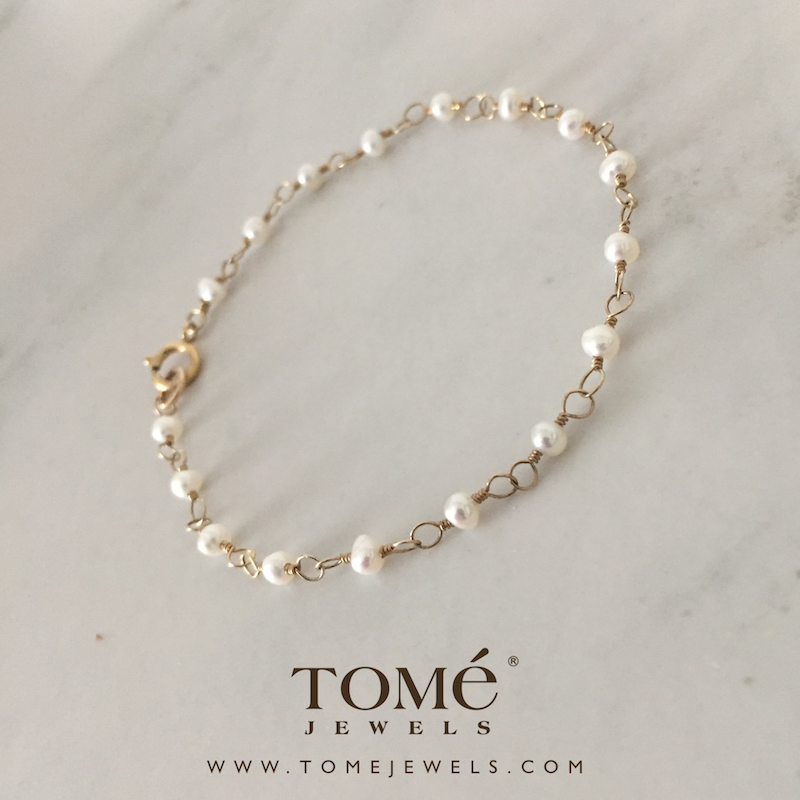 Alternative view of Pulsera con broche Perla Blanca