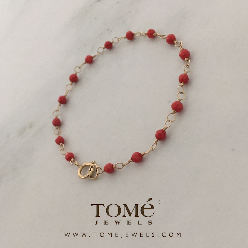 Alternative view of Pulsera con broche Coral Rojo
