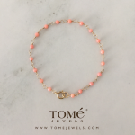 Pulsera con broche Coral Rosa