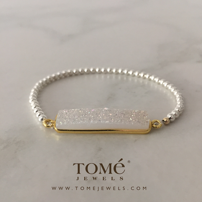 Pulsera SF con Barra Drusa Blanca - Imagen 3