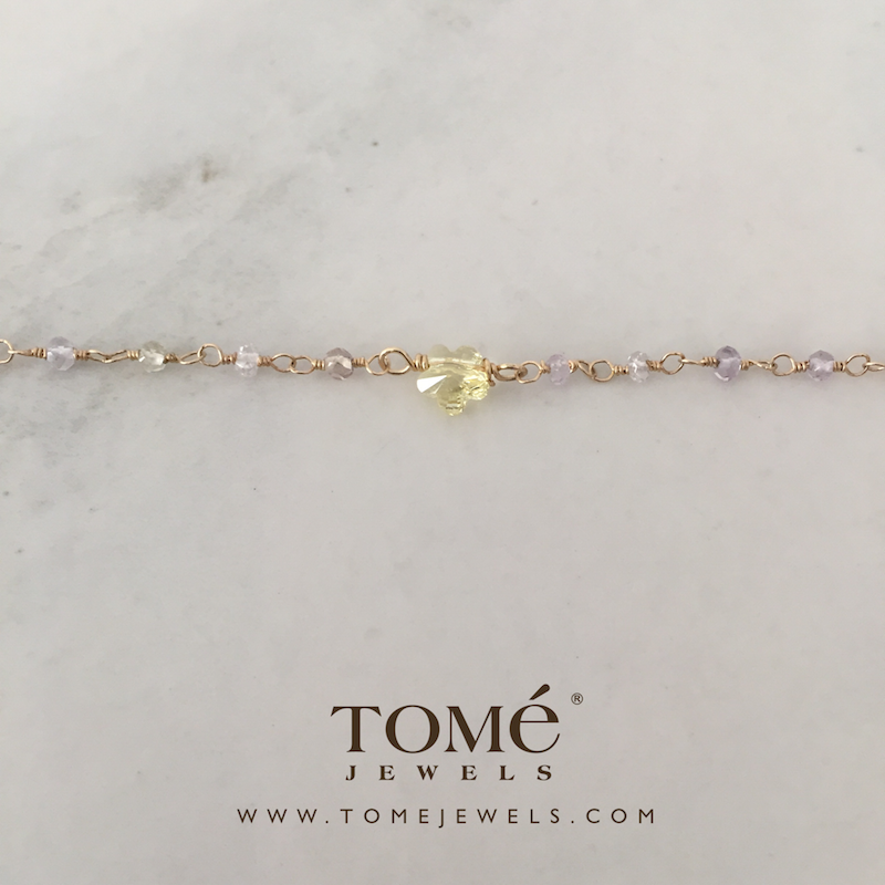Collar Ametrina con Flor SW Amarilla - Imagen 3