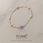 Pulsera con Flor SW Lila