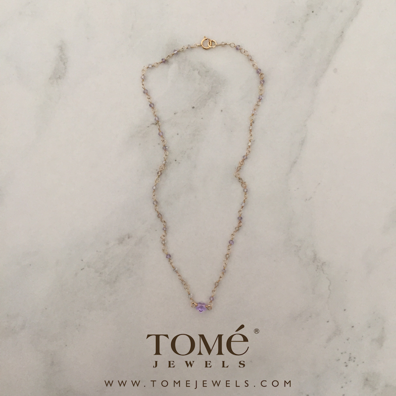 Alternative view of Collar Ametrina con Flor SW Lila