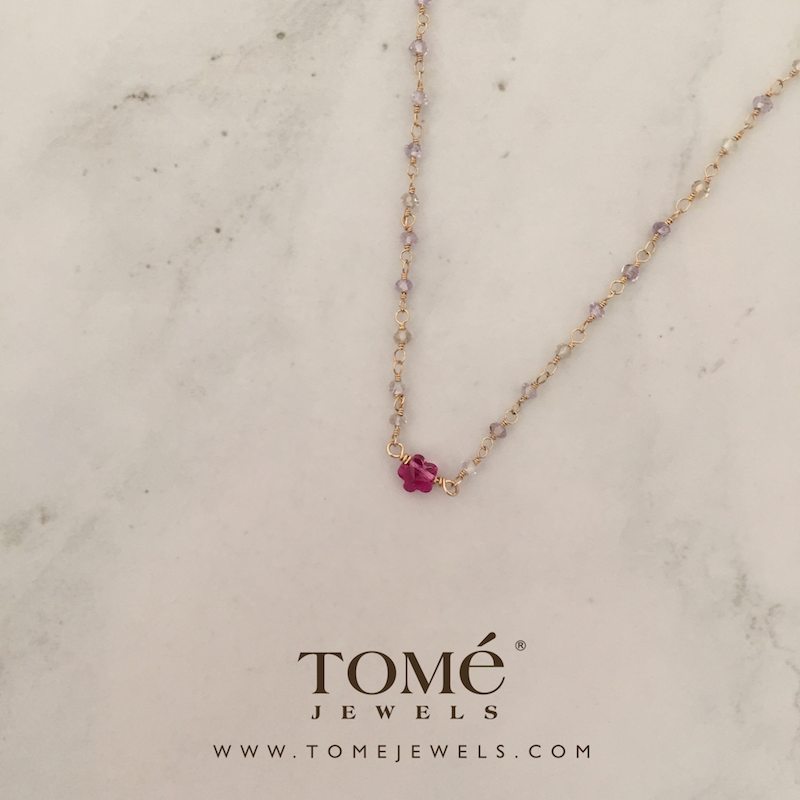 Collar con Flor SW Fucsia - Imagen 3