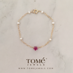 Pulsera con Flor SW Fucsia