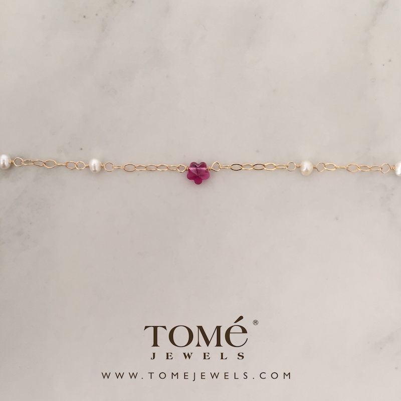 Pulsera con Flor SW Fucsia - Imagen 3