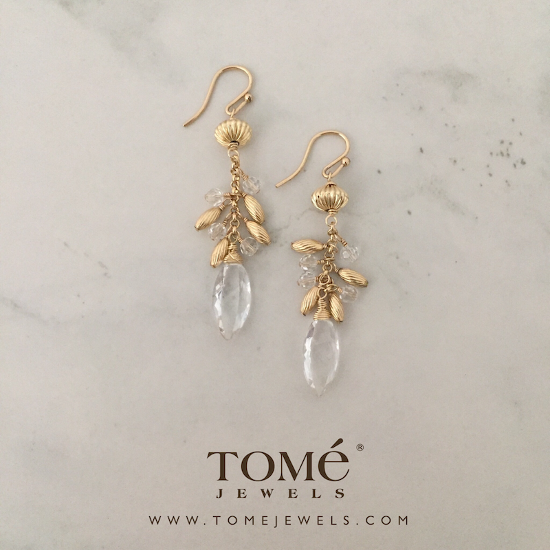Aretes Largos con Cristal