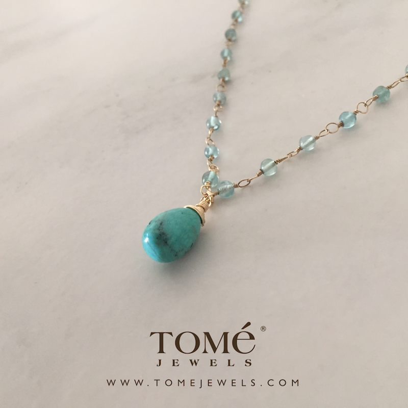 Collar Turquesa y Apatito