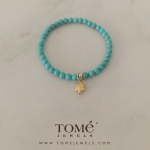 Pulsera Howlite Turquesa con Tortuga