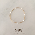 Pulsera Perla Blanca Intercalada