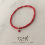 Pulsera Coral Rojo con ojito
