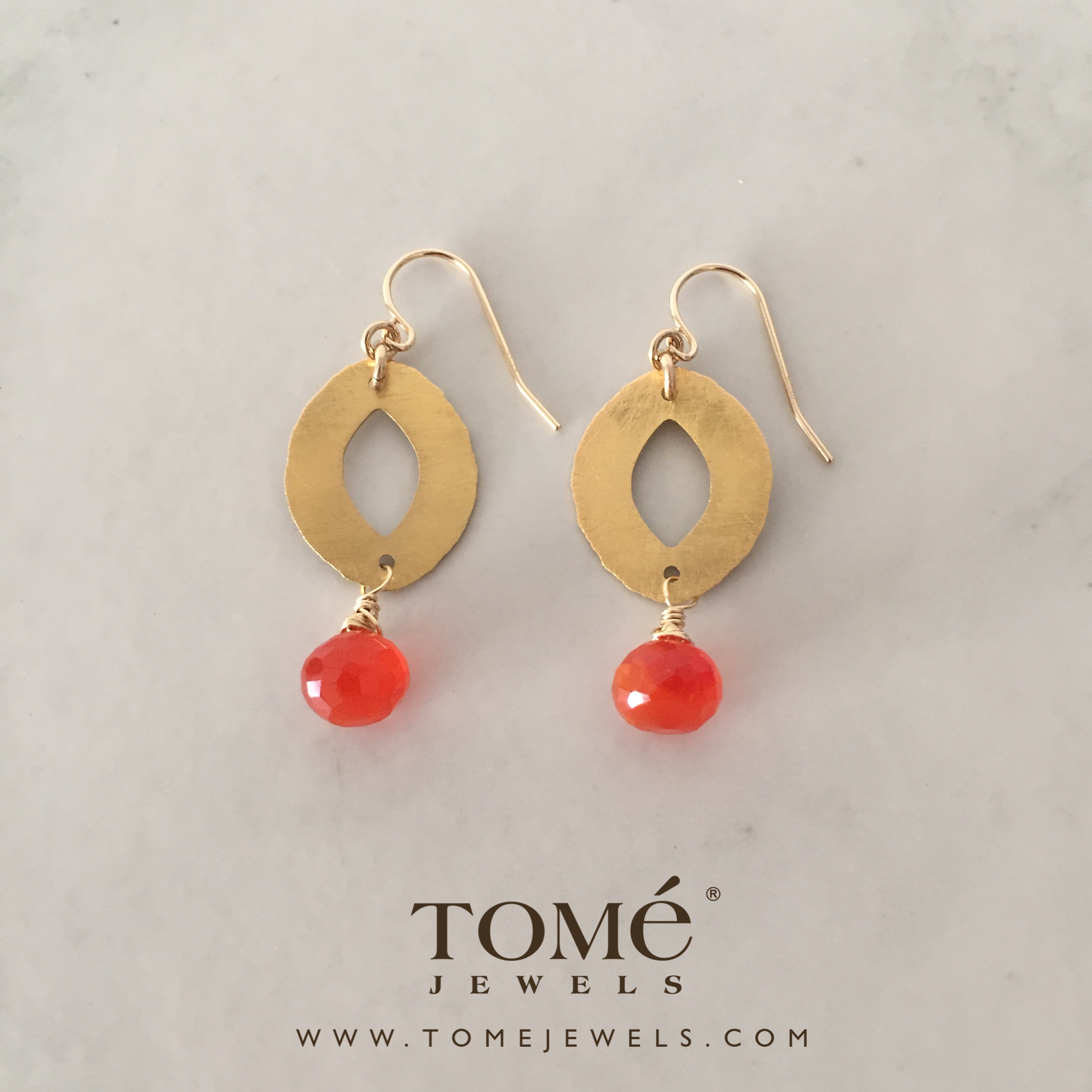 Aretes Óvalo con Cornalina - Imagen 2