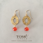 Aretes Óvalo con Cornalina