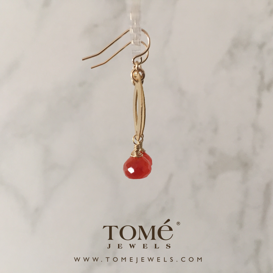 Aretes Óvalo con Cornalina - Imagen 3