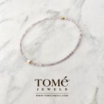 Collar corto con Ametrina y Perla Rosa