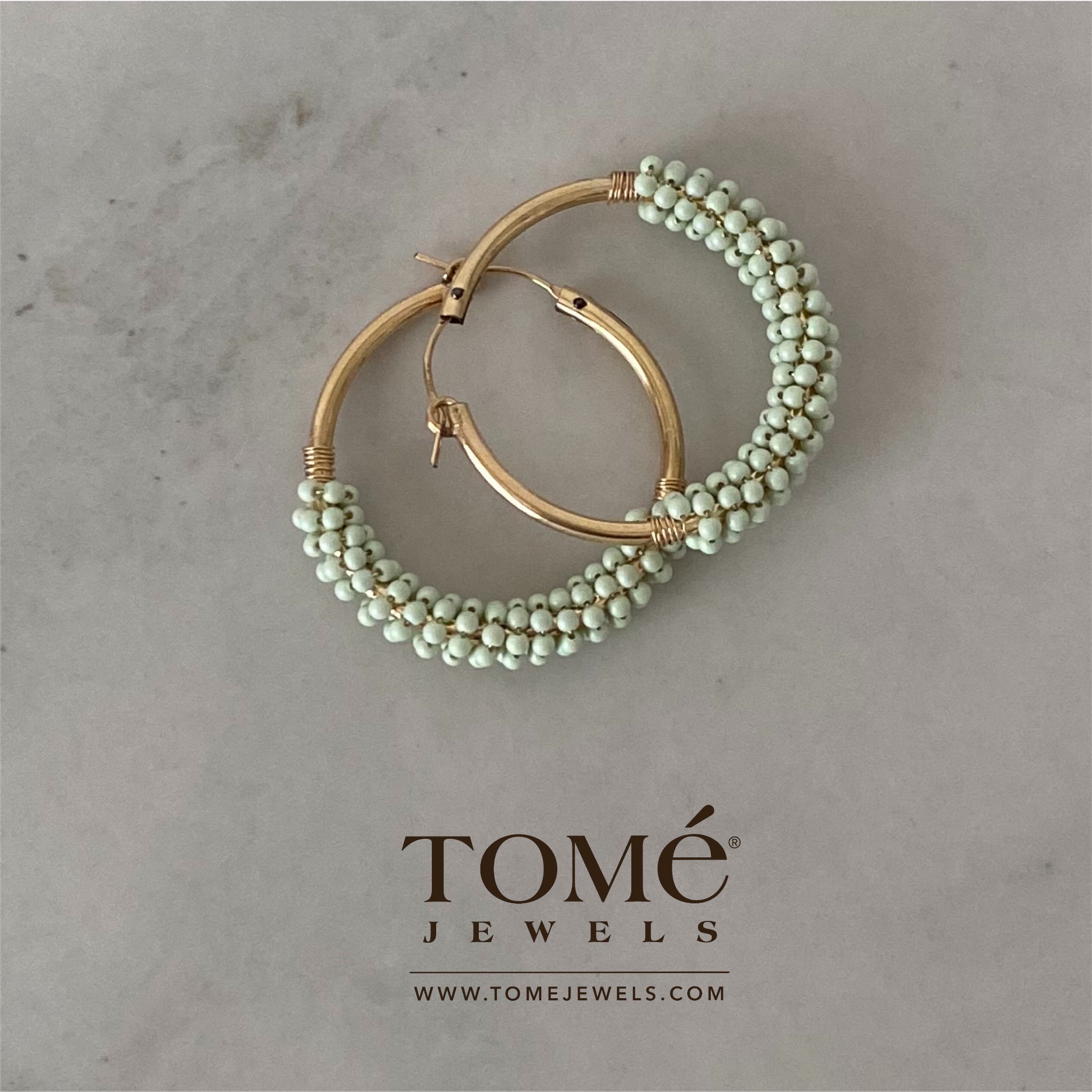 Arracadas Envueltas Verde Pastel SW