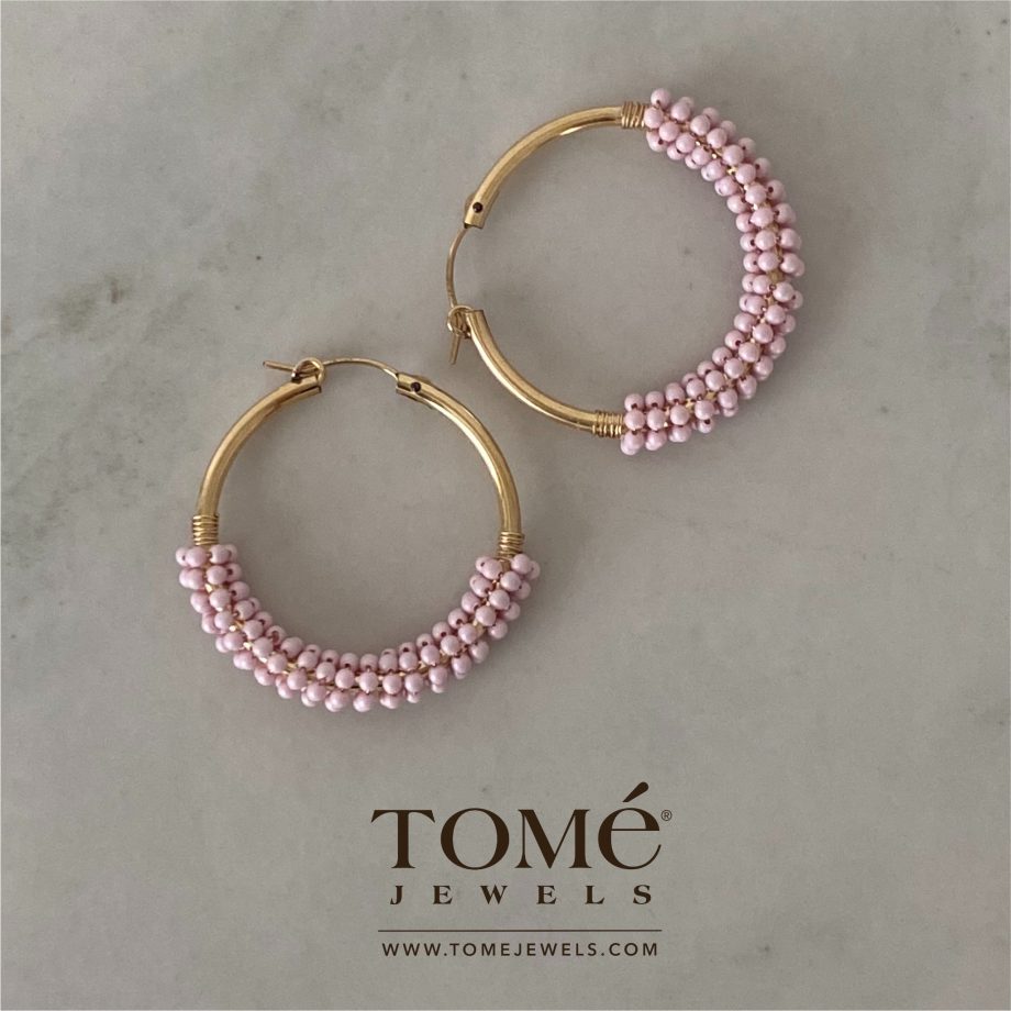 Arracadas Envueltas Rosa Pastel SW
